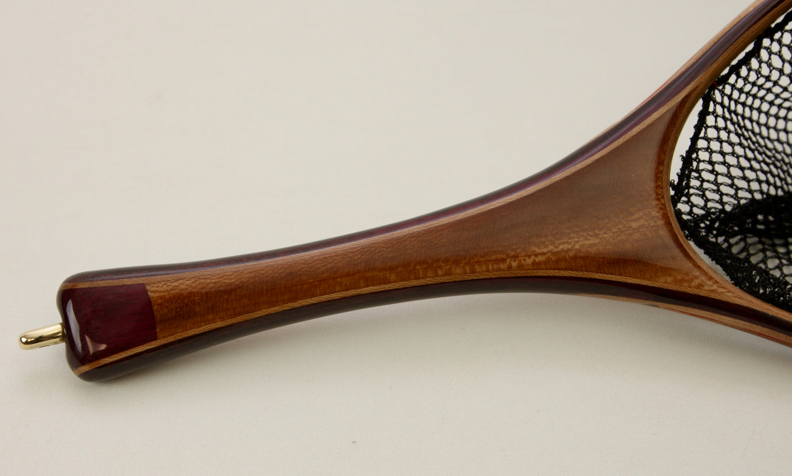 Small sized Landing net of purple heart and sycamore