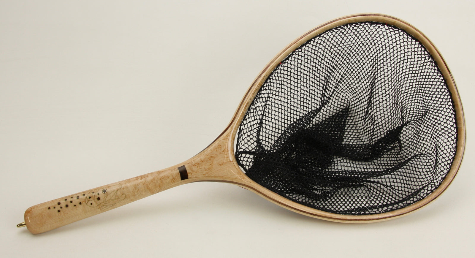 Medium sized Custom Landing Net with brass Trout Inlay 1220-24
