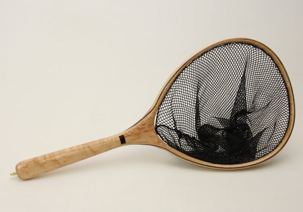 Custom Landing Net : Walnut and Maple with Brook Trout Brass Inlay ...