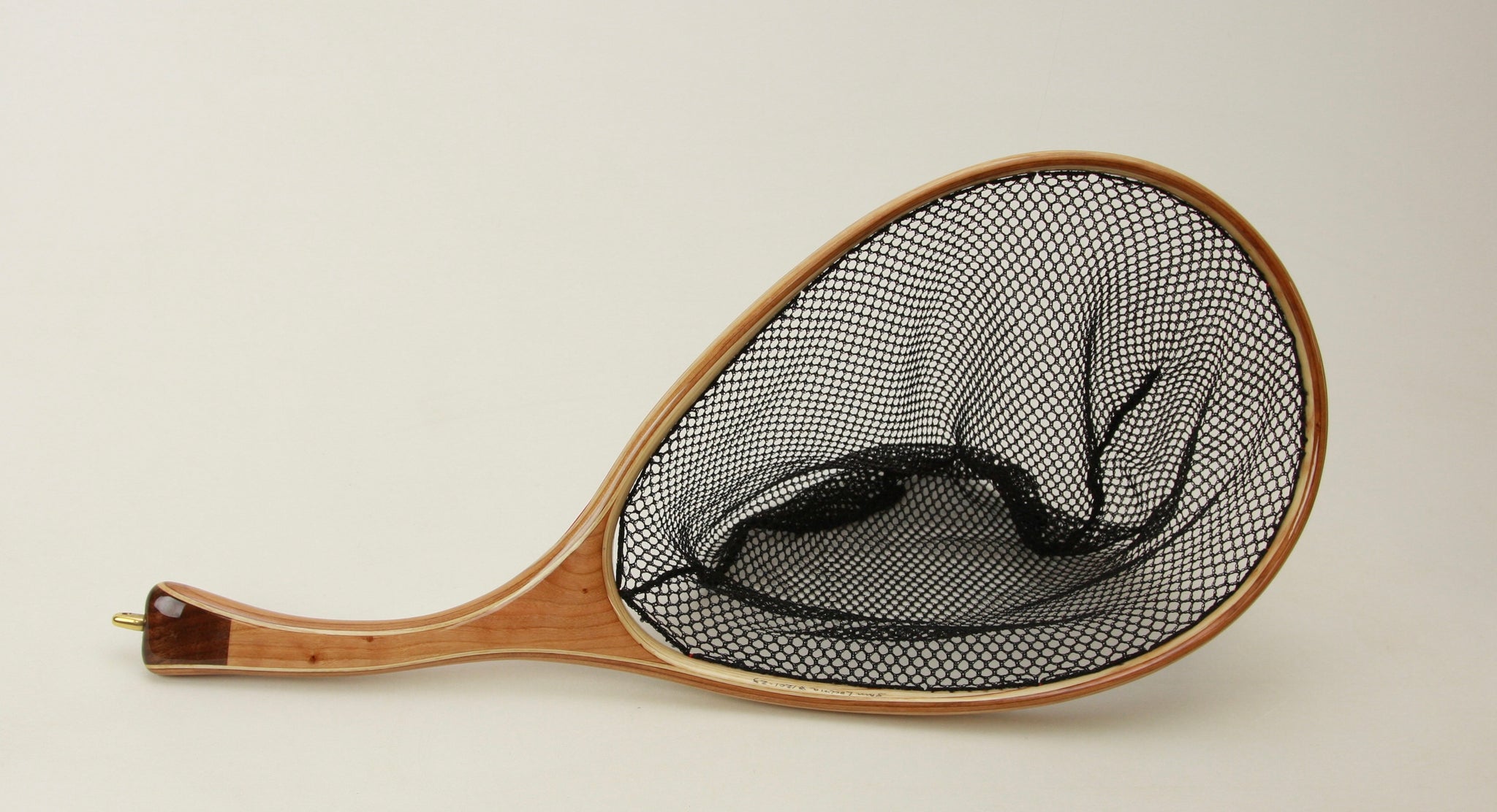 curved fly fishing nets Custom Landing Net with curved handle and deep epoxy finish