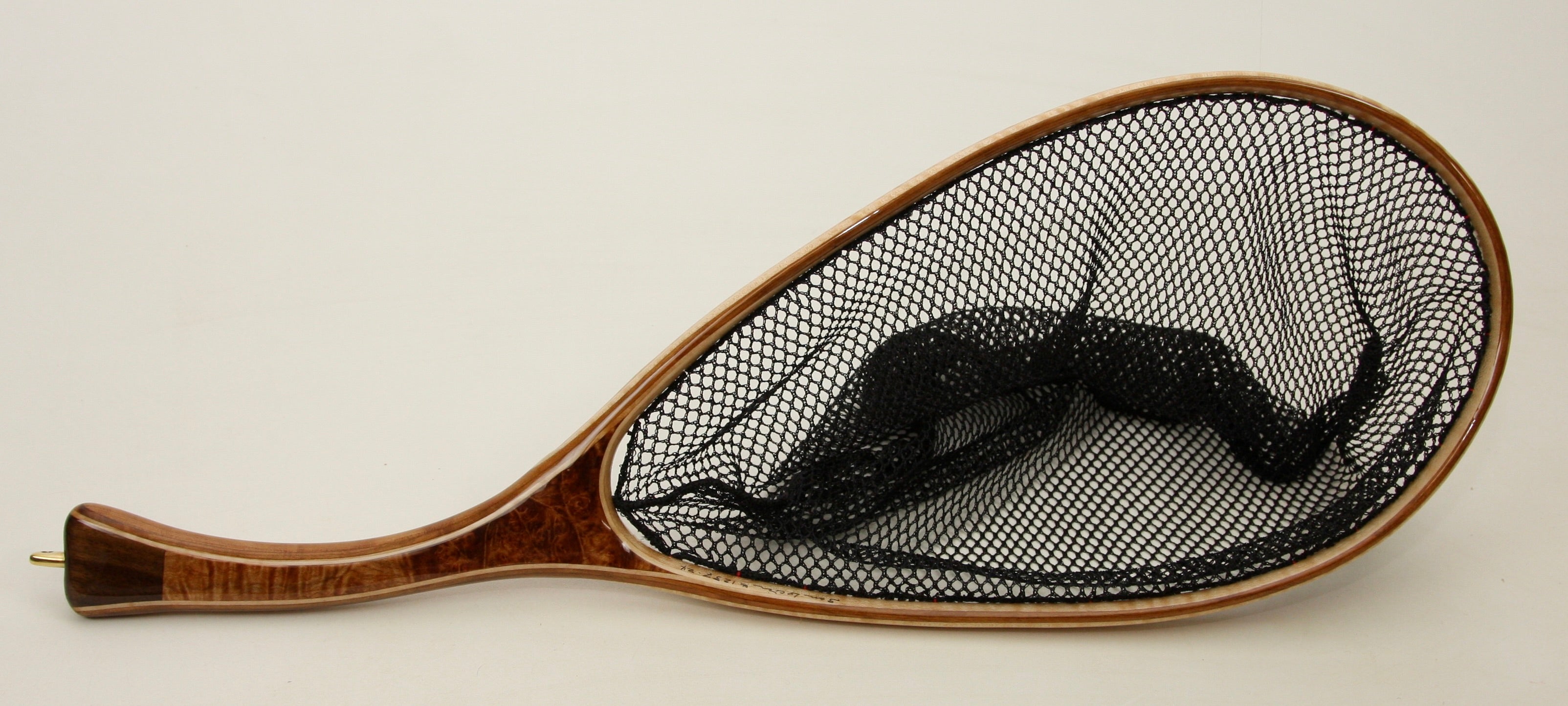 Medium sized, Custom Wooden Landing Net with Beautiful Burl