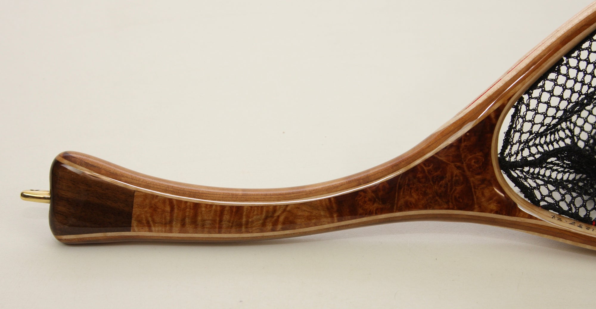 Medium sized, Custom Wooden Landing Net with Beautiful Burl