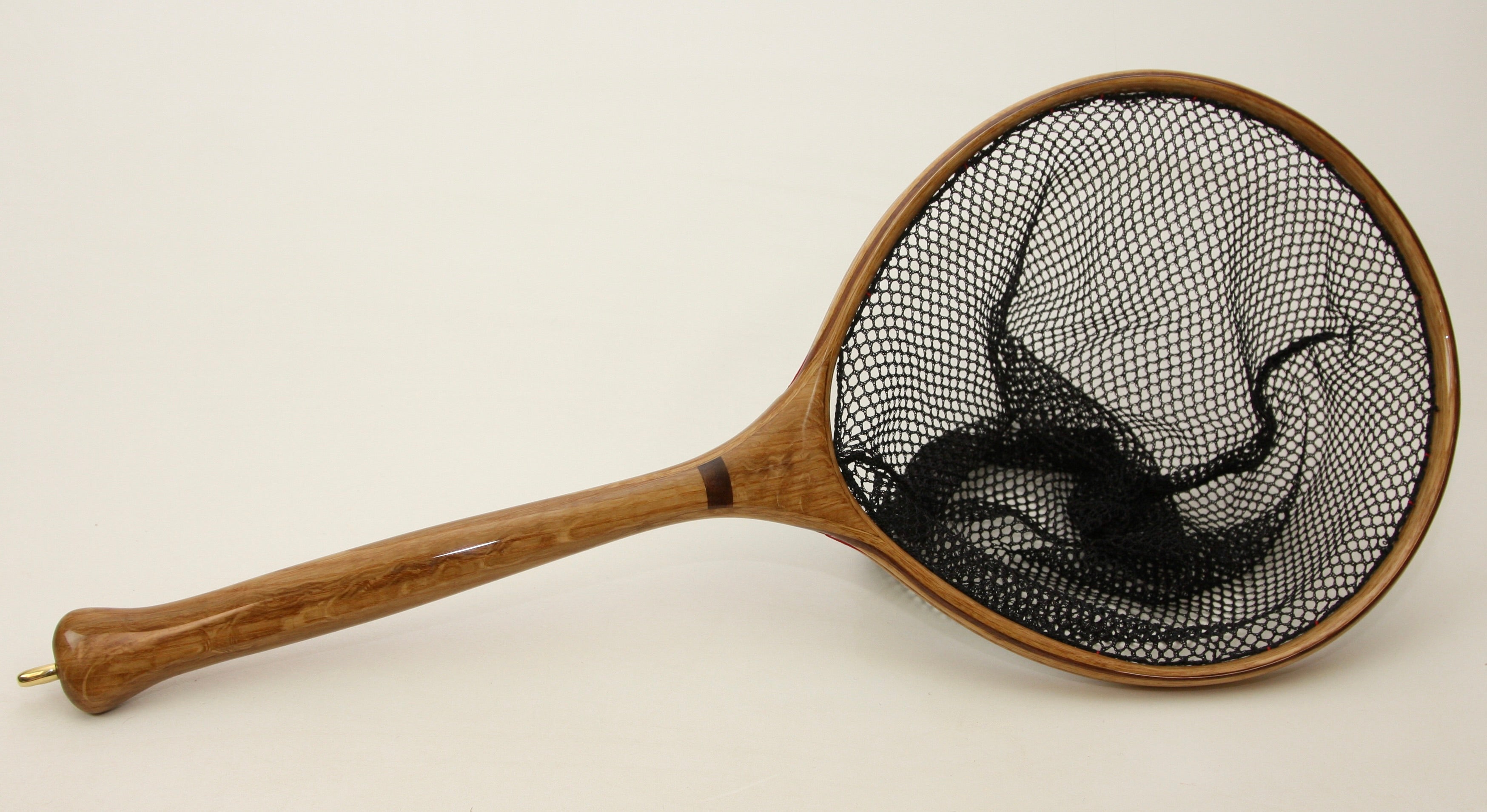 Small Tenkara landing net: Curly white oak and maple Nets that