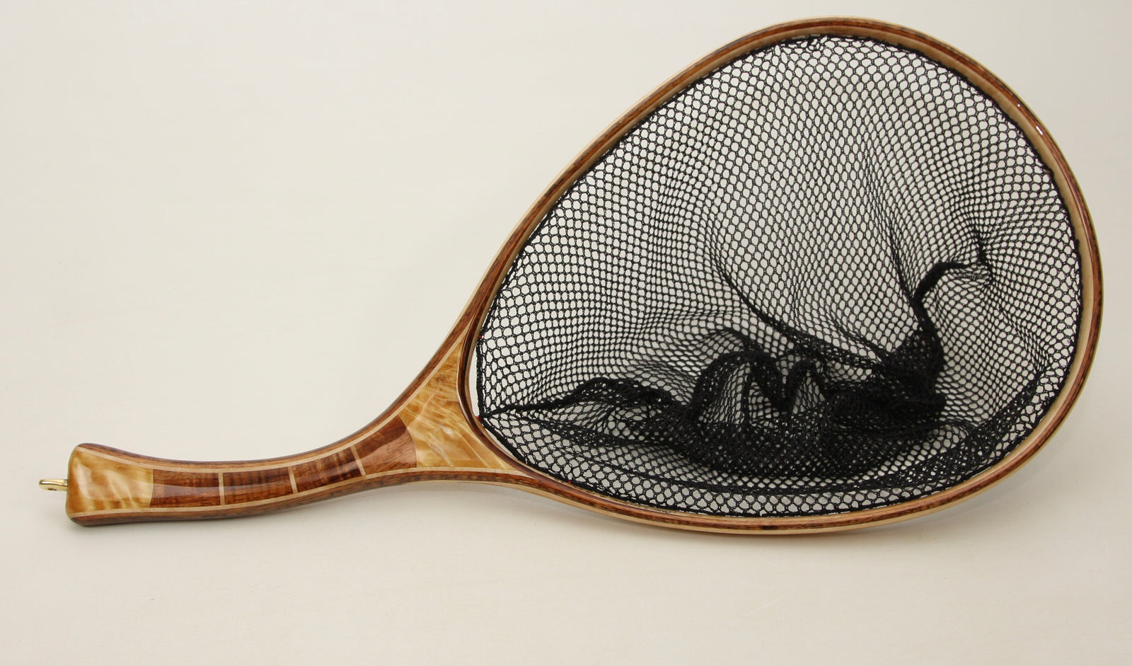 Larger sized Fly Fishing Net: Quilted Maple and Koa