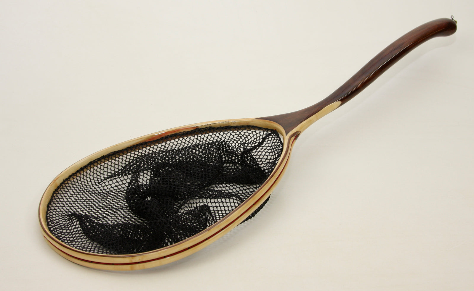 Larger sized Landing Net: The Snake handle, in Boxelder and Walnut
