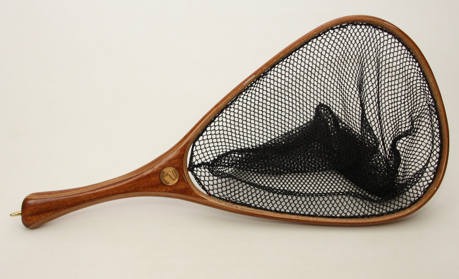 Medium sized custom Fly Fishing Net with Unique hardwoods.