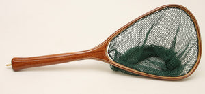 Small Tenkara-style wooden landing net: Mahogany and Maple