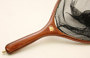 Medium sized Fly Fishing Net in American Lacewood and Mahogany