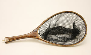 Medium sized Fly Fishing Net: Light and Dark Limba