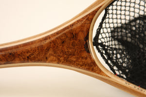 Medium sized Fly Fishing Net: Cherry burl, Elk and an Apology
