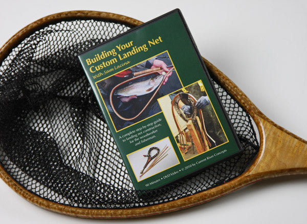 Vintage Bent Wood and Brass 38-inch Fly Trout Fishing Landing Net - c.  1920-1950 