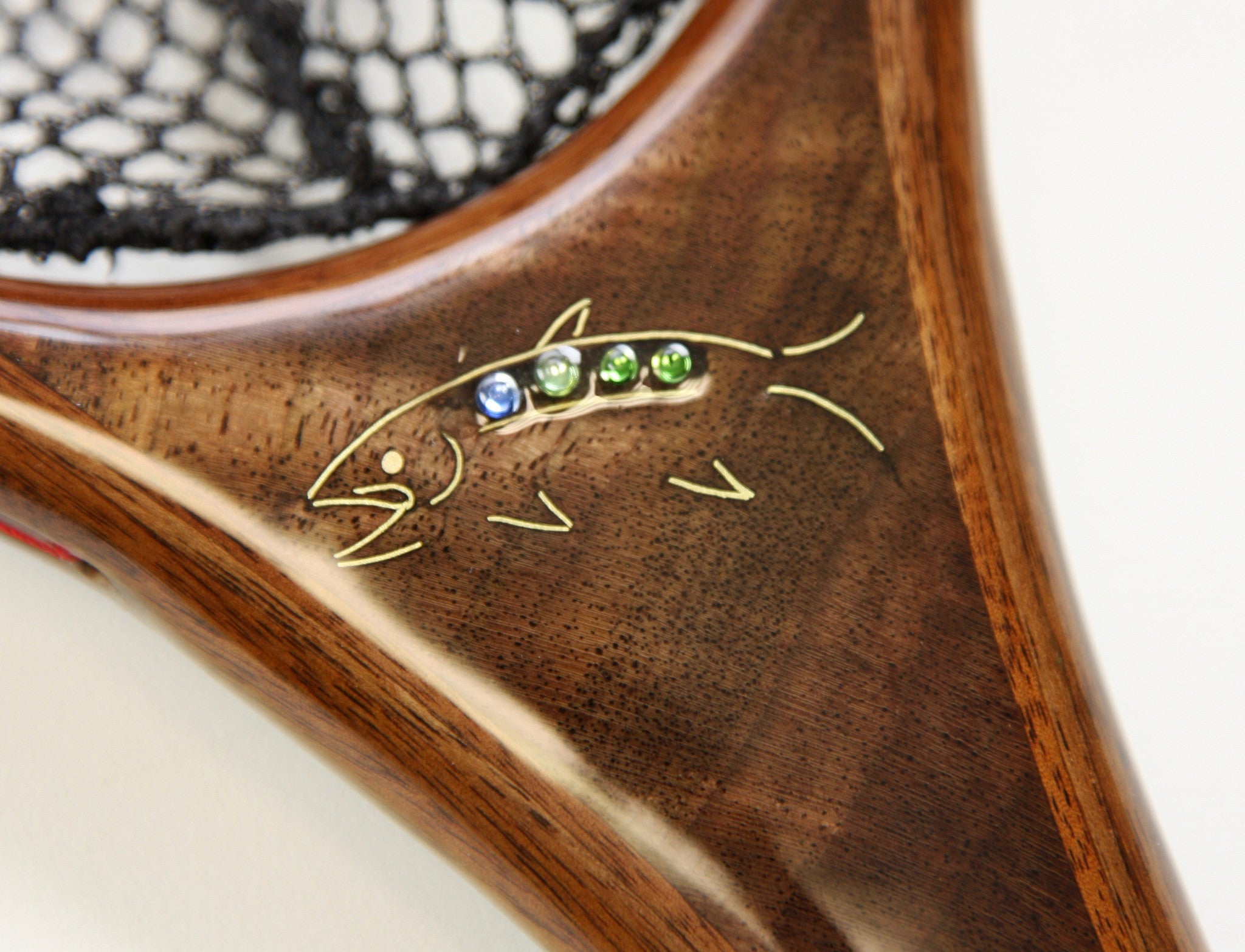 Inlays and art for a Custom wooden Landing Net - Nets that Honor the Fish