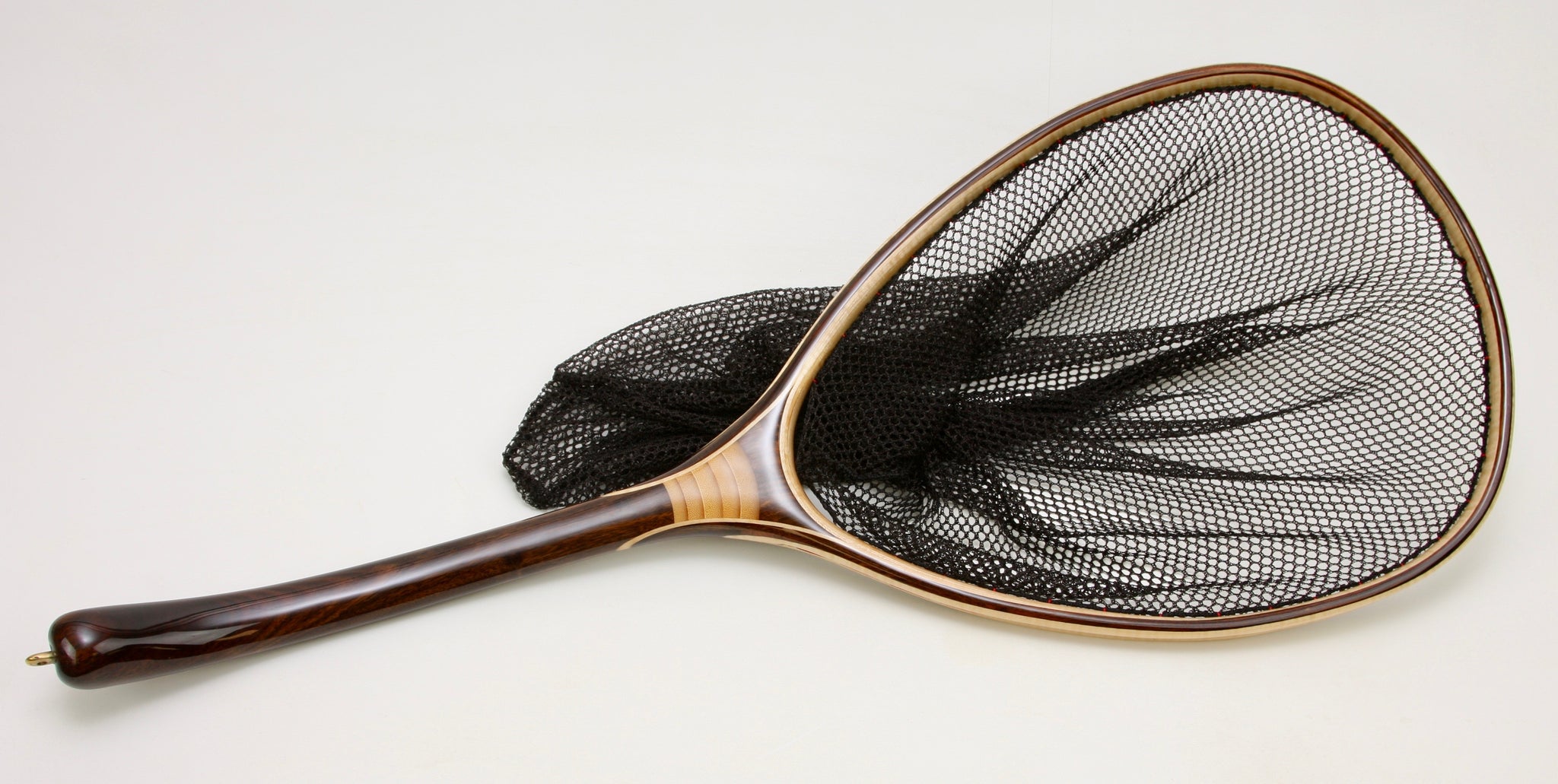 custom wood fishing nets A unique custom wooden landing net for a unique person