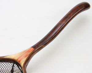 Close up of the double curved net handle.