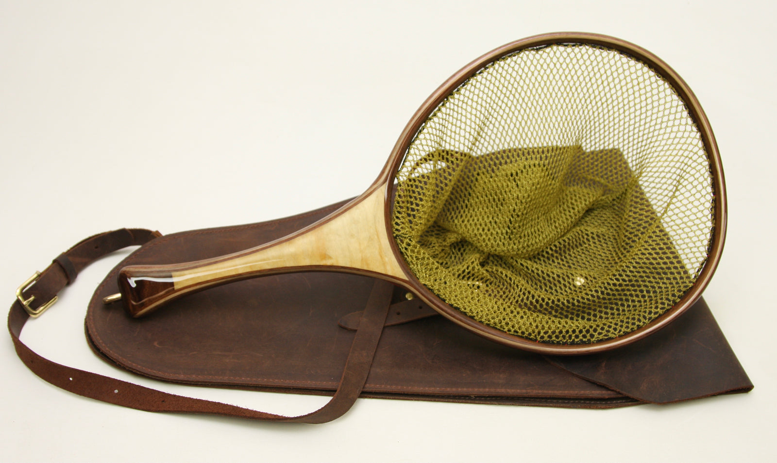 Medium sized Trout net: Boxelder and Walnut
