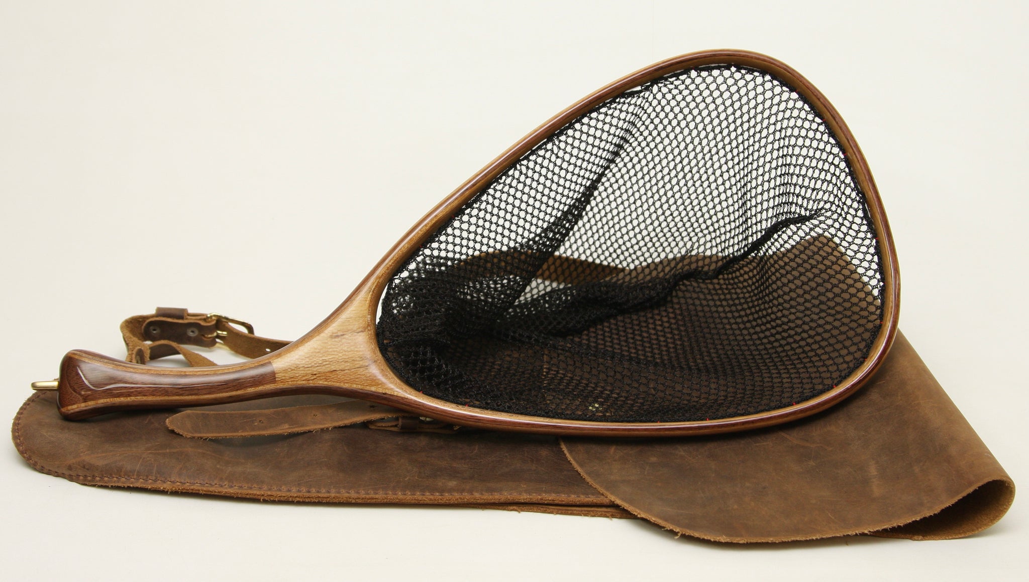 Custom Landing Net with curved handle and deep epoxy finish. - Nets that  Honor the Fish