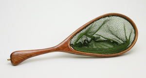 Smaller sized landing net with uniquely grained cherry
