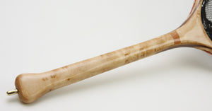 Small Tenkara-style wooden landing net: Curly Maple with an accents of cherry and walnut
