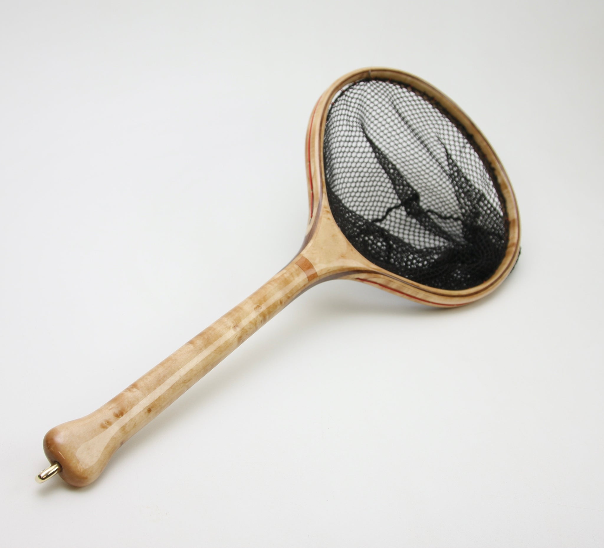 Small Tenkara style wooden landing net: curly and birdseye Maple - Nets  that Honor the Fish