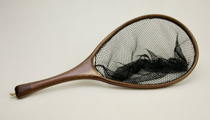 Medium sized landing net: with unusual shades of Walnut