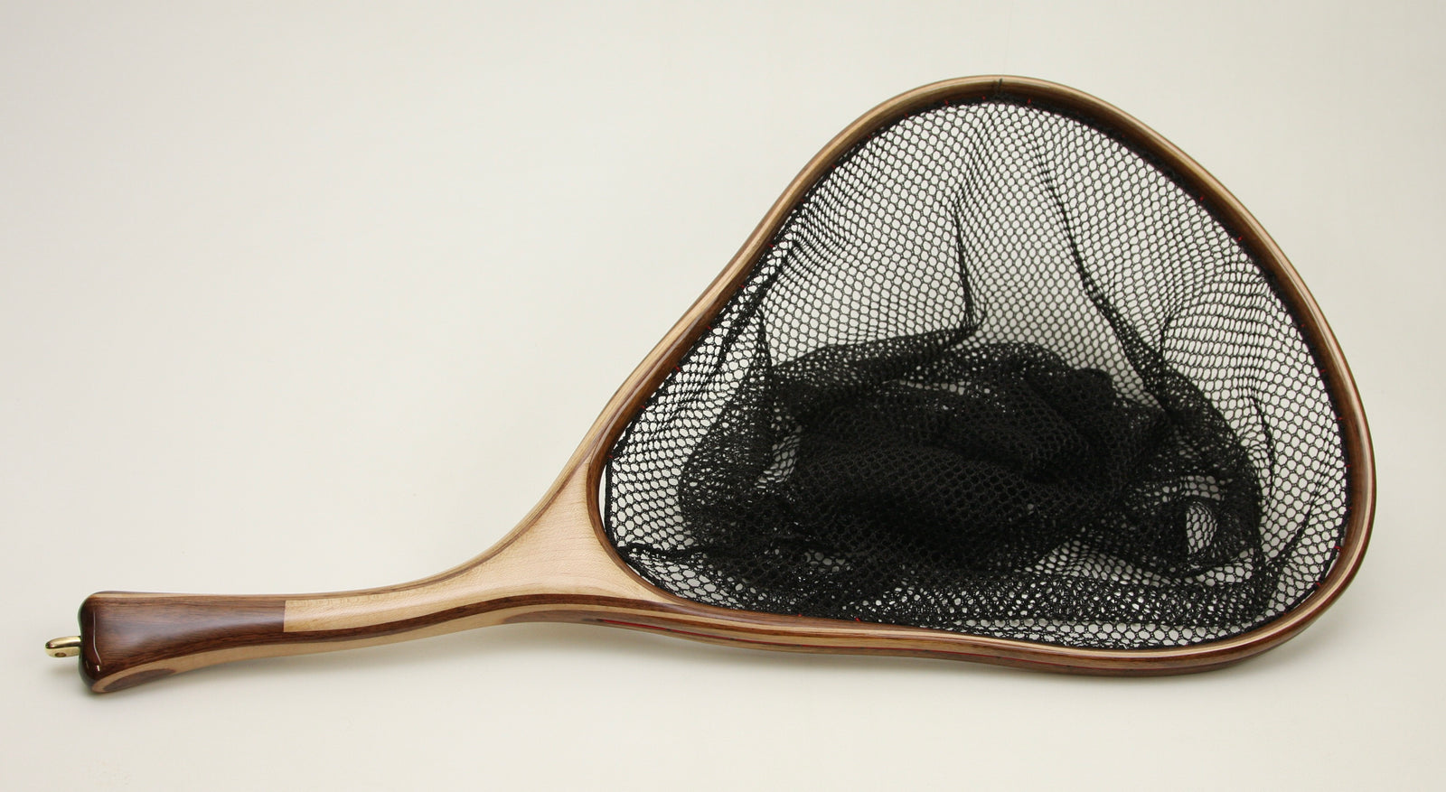 Large Fly Fishing Net: Walnut and Art