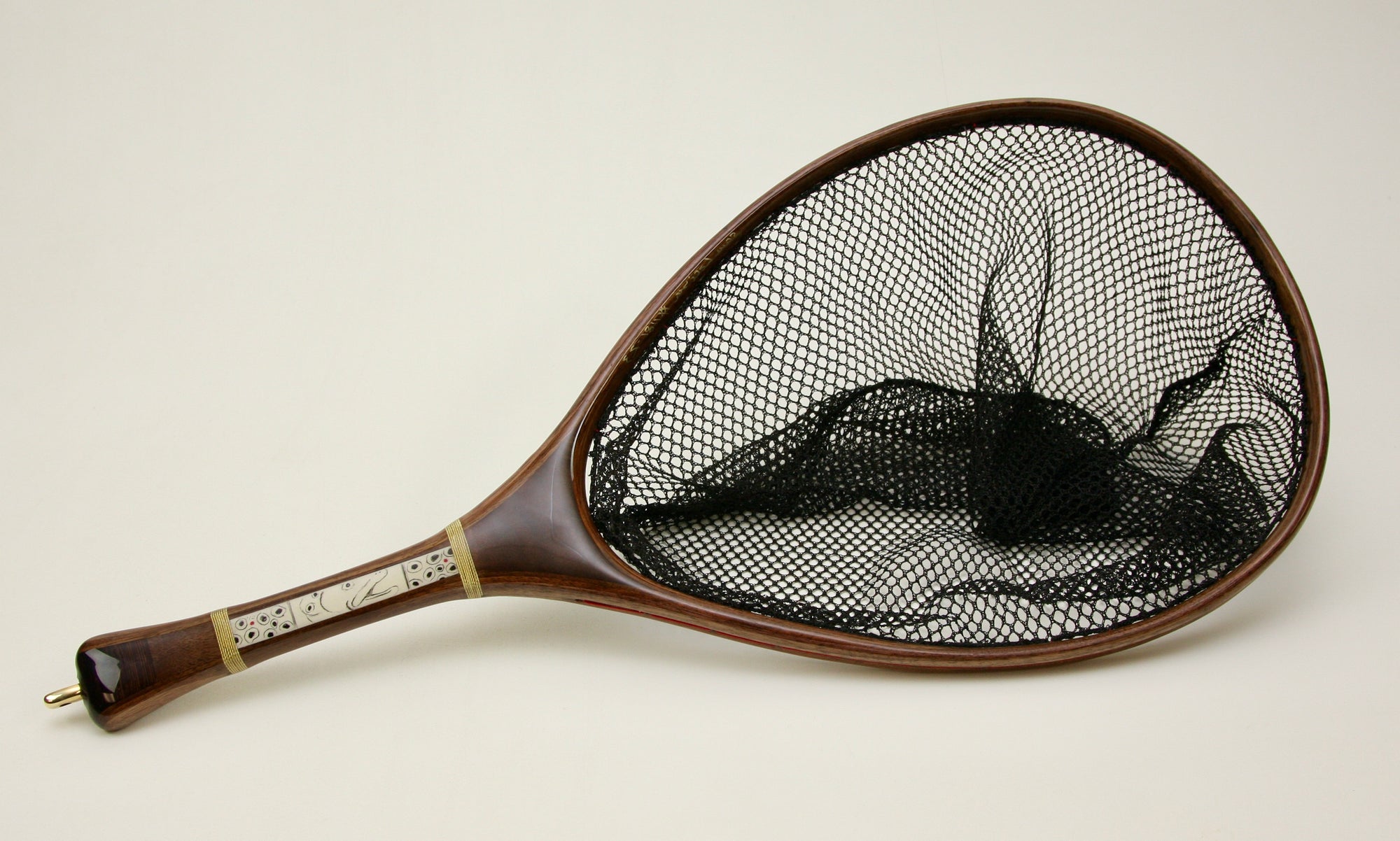 Medium sized Fly Fishing Landing Net with Deer Antler and Walnut