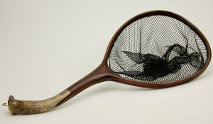 Medium sized Fly Fishing Net with Deer Antler and Walnut