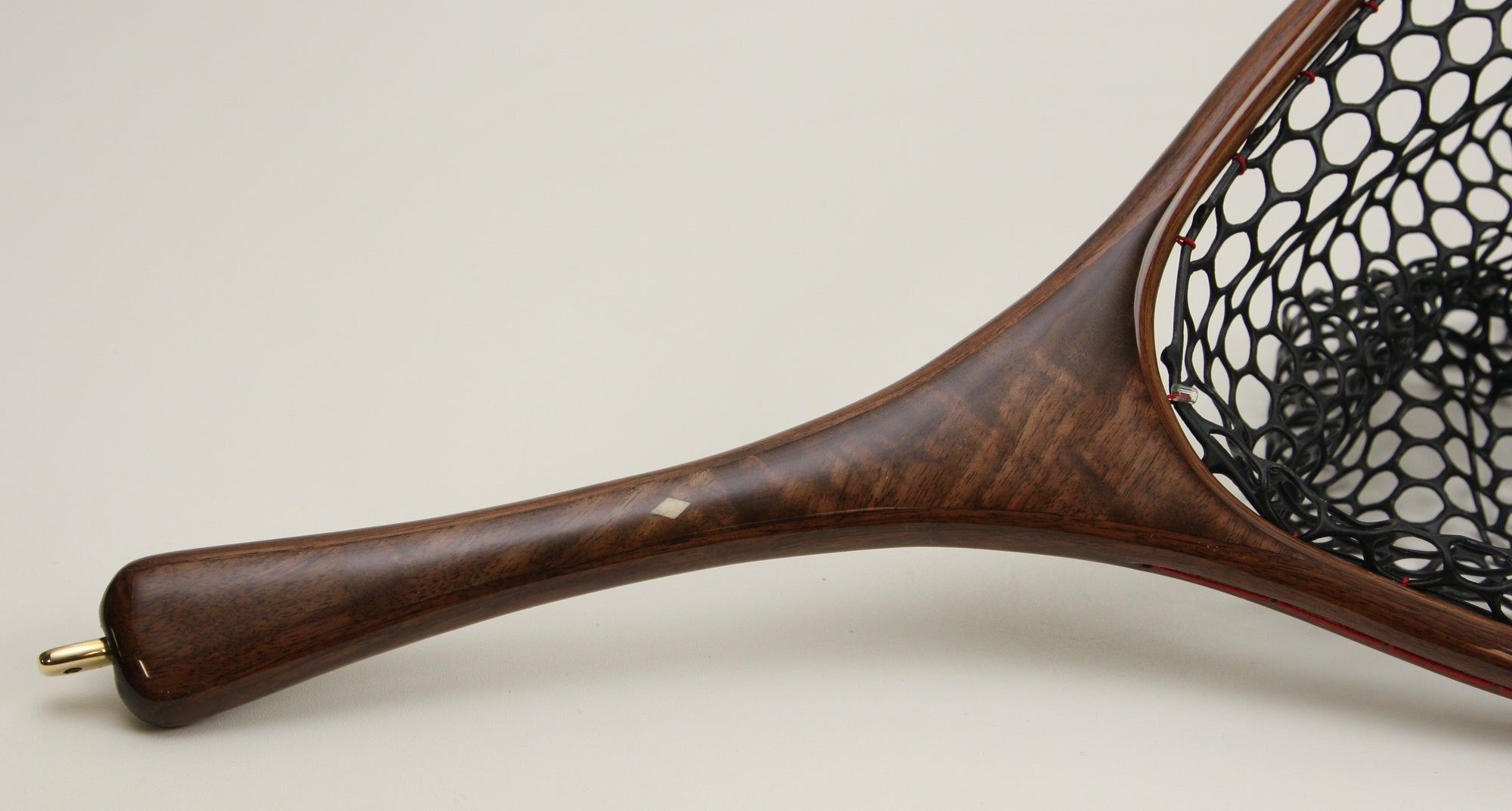 Large Fly Fishing Net: Walnut and Art