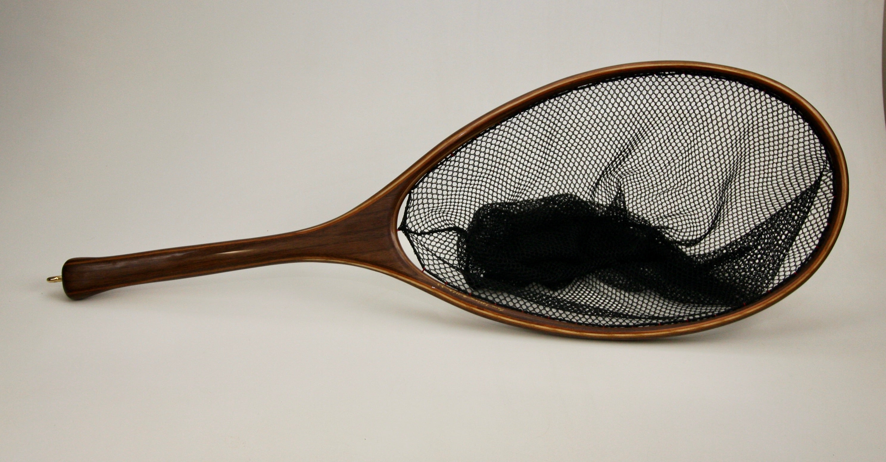 Custom wooden catch and release landing nets in stock, ready to ship