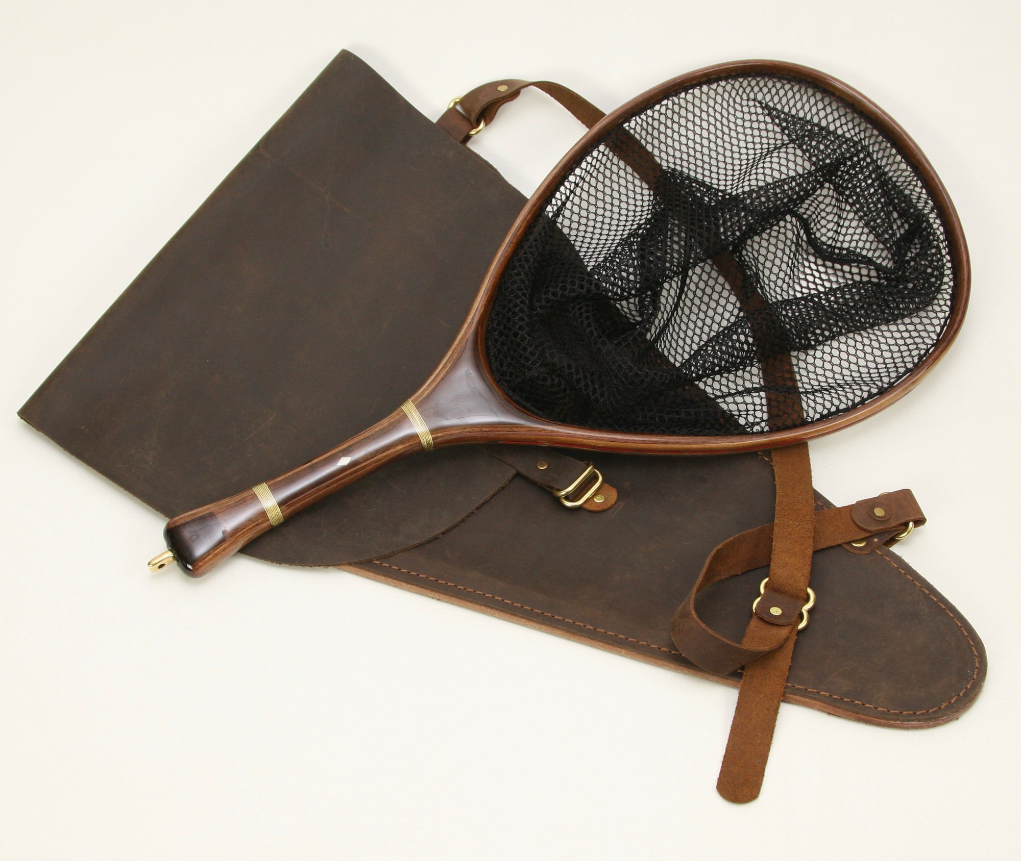 Custom Leather Landing Net Cases, Handmade in the USA