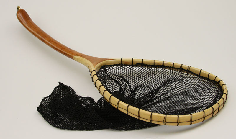 Medium sized landing net with Uniquely carved cherry handle - Nets that  Honor the Fish